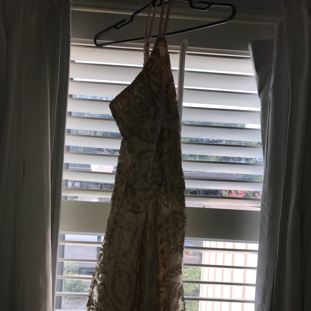 Long gold gown